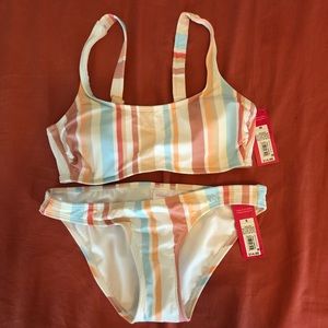 White Stripped Bikini